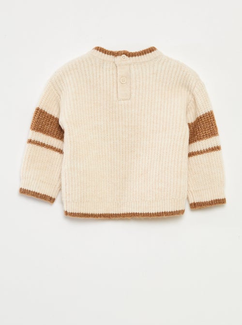 Jersey de cuello redondo bicolor - Kiabi