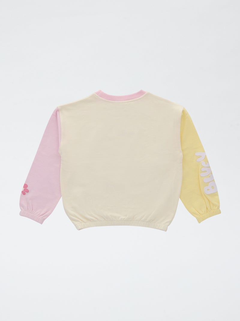 Jersey de cuello redondo 'Bluey' felpa algodón Blanco - Kiabi