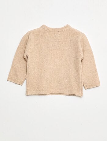 Jersey de cuello redondo con bordados