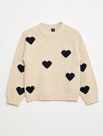 Jersey de cuello redondo con estampado