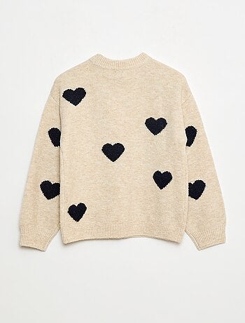 Jersey de cuello redondo con estampado