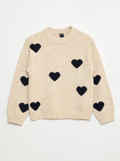 Jersey de cuello redondo con estampado - Kiabi