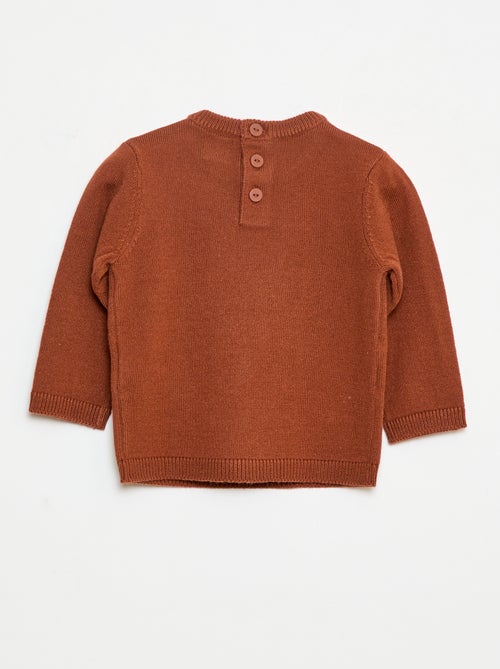 Jersey de cuello redondo con estampado de 'ciervo' - Kiabi