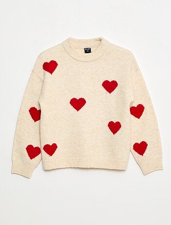 Jersey de cuello redondo con estampado