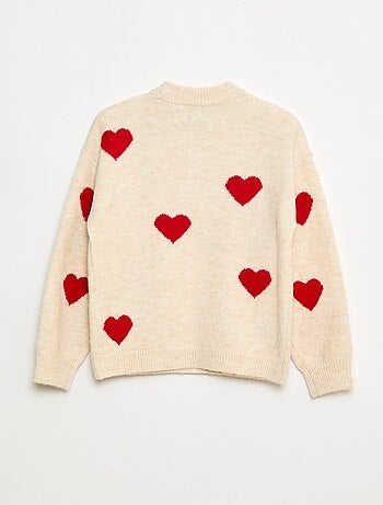 Jersey de cuello redondo con estampado