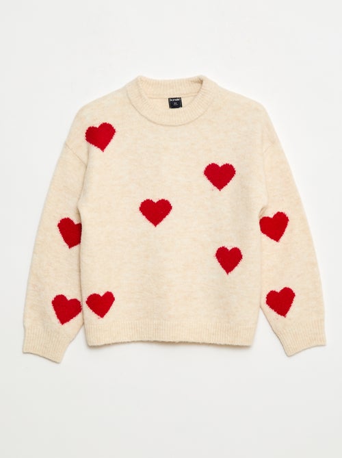 Jersey de cuello redondo con estampado - Kiabi