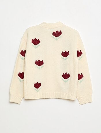 Jersey de cuello redondo con estampado