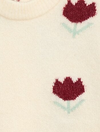 Jersey de cuello redondo con estampado