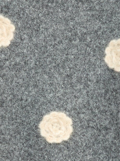 Jersey de cuello redondo con flores de croché liso - Kiabi Jersey de cuello redondo con flores de croché liso - Kiabi