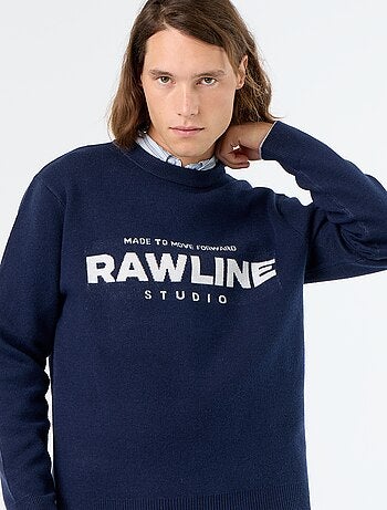 Jersey de cuello redondo con inscripciones