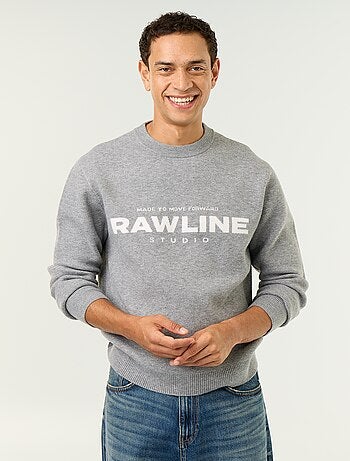 Jersey de cuello redondo con inscripciones