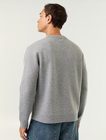 Jersey de cuello redondo con inscripciones