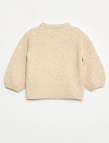 Jersey de cuello redondo con motivo