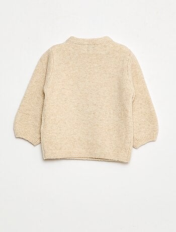 Jersey de cuello redondo con motivo
