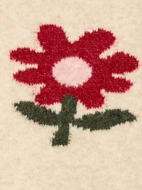 Jersey de cuello redondo con motivo - Kiabi