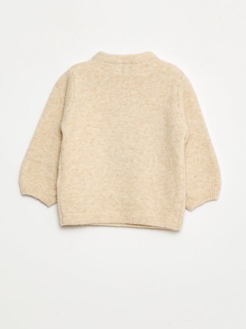 Jersey de cuello redondo con motivo - Kiabi