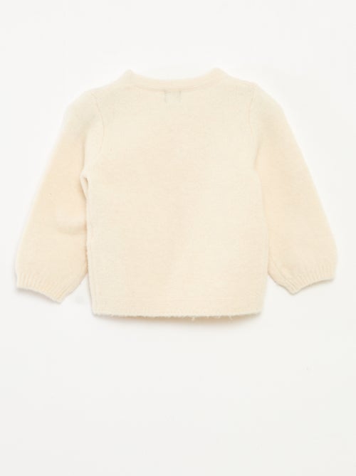 Jersey de cuello redondo con parche de flores - Kiabi