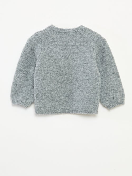 Jersey de cuello redondo con parche de flores - Kiabi