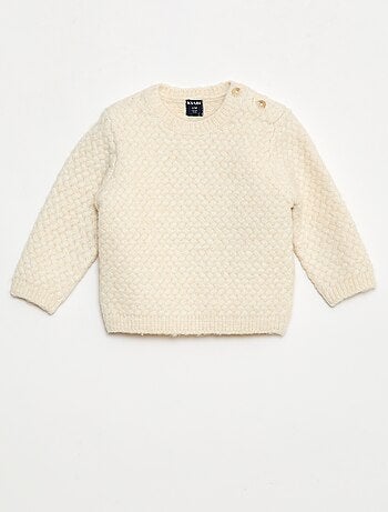 Jersey de cuello redondo con trenzas