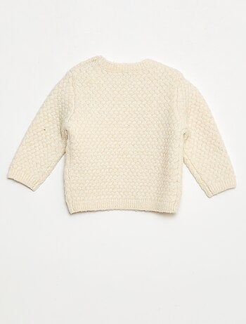 Jersey de cuello redondo con trenzas