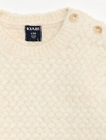 Jersey de cuello redondo con trenzas