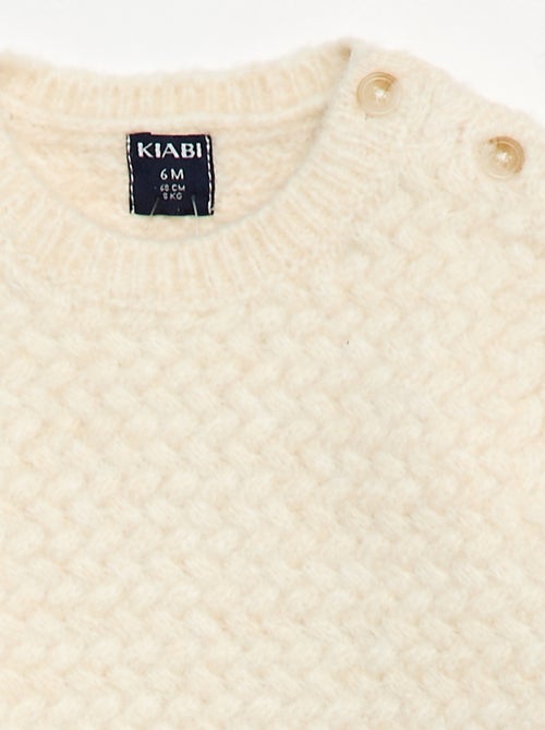 Jersey de cuello redondo con trenzas - Kiabi