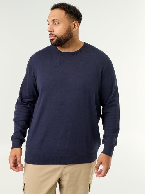 Jersey de cuello redondo de galga fina - Kiabi Jersey de cuello redondo de galga fina - Kiabi