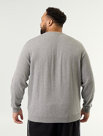 Jersey de cuello redondo de galga fina