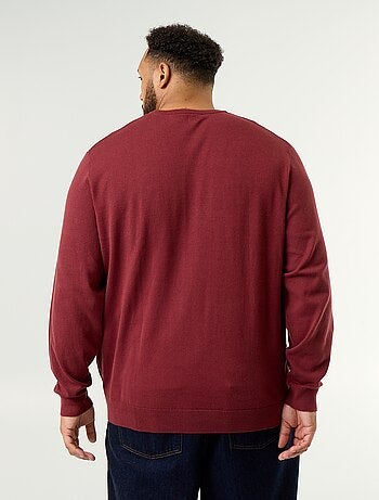 Jersey de cuello redondo de galga fina