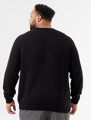 Jersey de cuello redondo de punto grueso