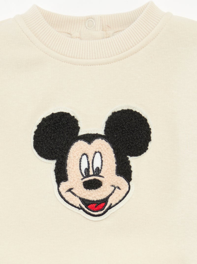 Jersey de cuello redondo 'Disney' 'Mickey' liso Blanco - Kiabi