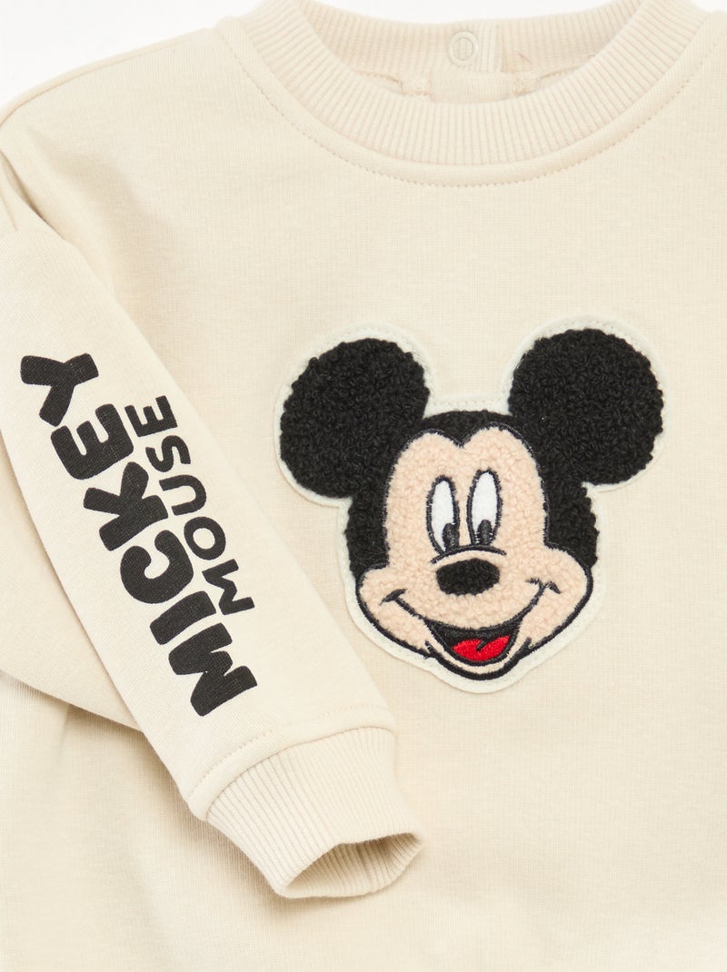 Jersey de cuello redondo 'Disney' 'Mickey' liso Blanco - Kiabi