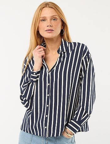 Jersey de cuello redondo en canalé liso