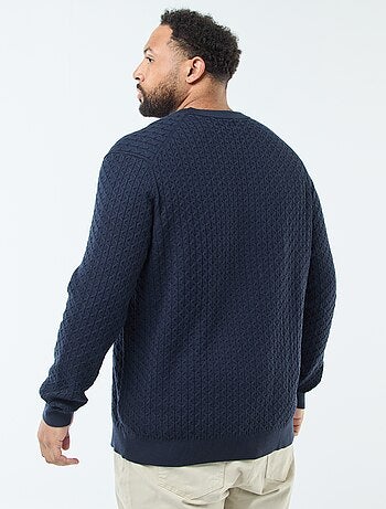 Jersey de cuello redondo en punto trenzado