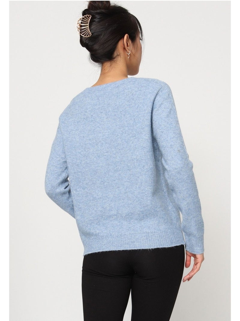Jersey de cuello redondo Kebello Azul cielo - Kiabi
