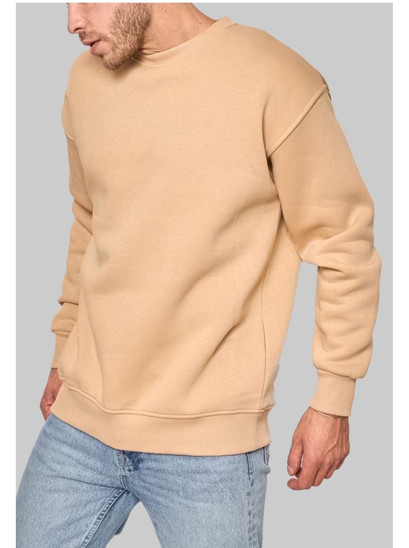 Jersey de cuello redondo Kebello Beige - Kiabi