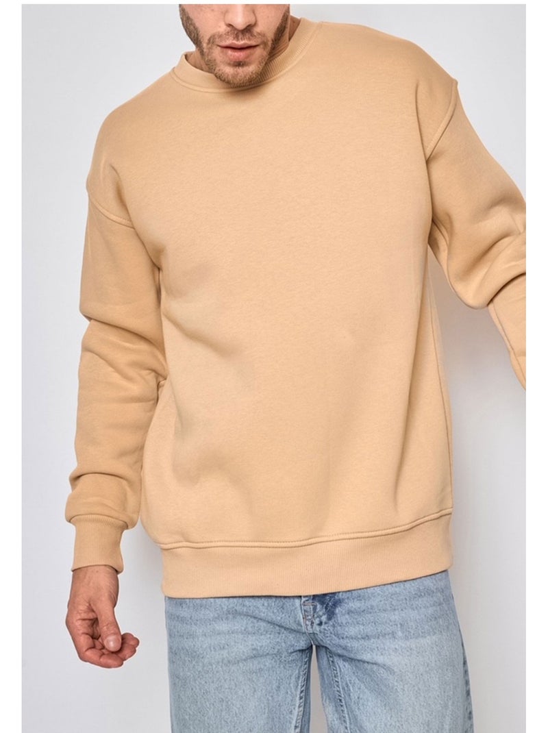 Jersey de cuello redondo Kebello Beige - Kiabi