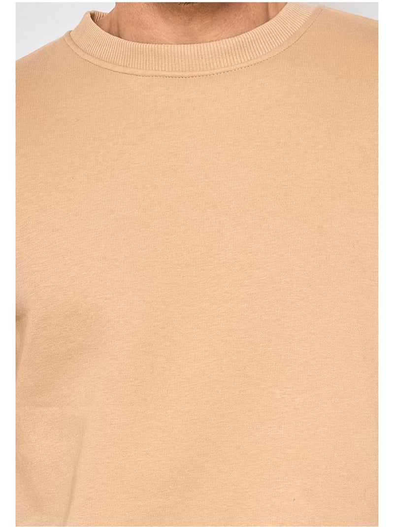 Jersey de cuello redondo Kebello Beige - Kiabi