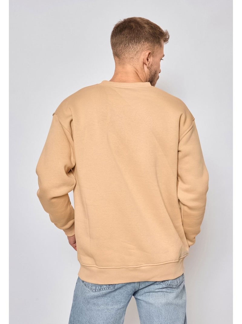 Jersey de cuello redondo Kebello Beige - Kiabi