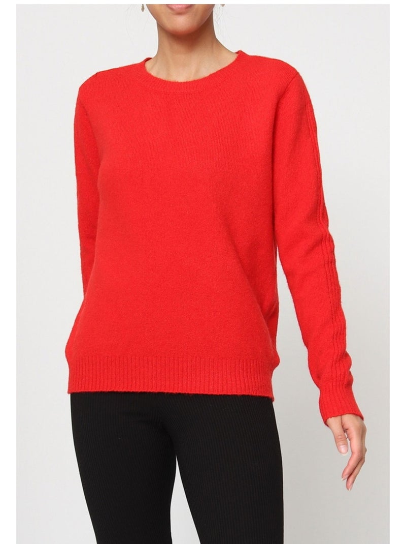 Jersey de cuello redondo Kebello Rojo - Kiabi