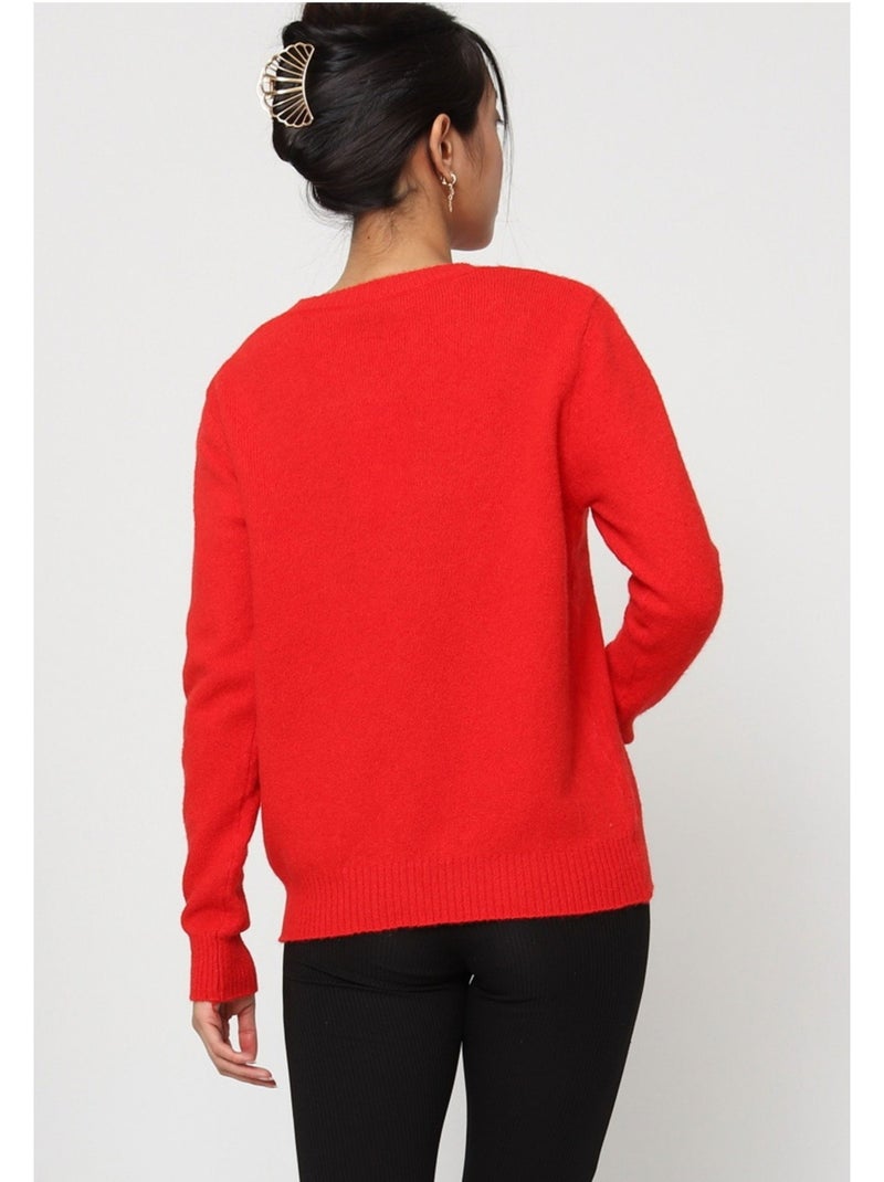 Jersey de cuello redondo Kebello Rojo - Kiabi