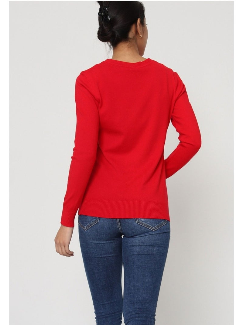 Jersey de cuello redondo Kebello Rojo - Kiabi