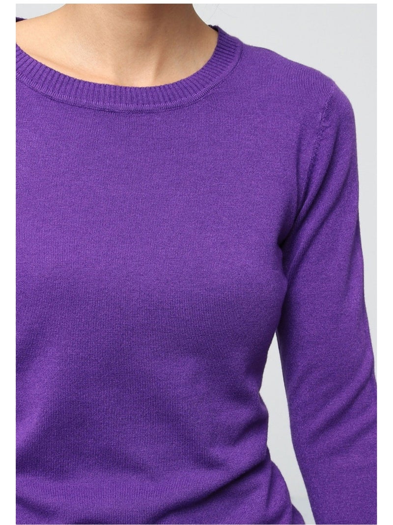 Jersey de cuello redondo Kebello Violeta - Kiabi