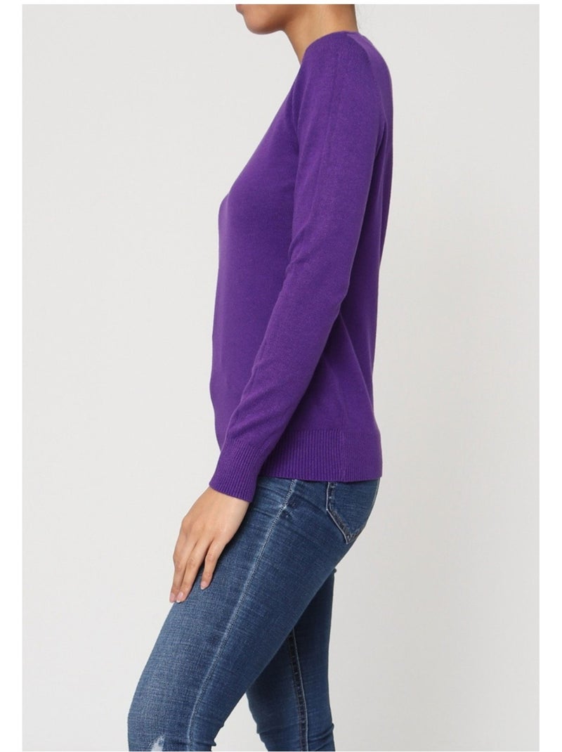 Jersey de cuello redondo Kebello Violeta - Kiabi