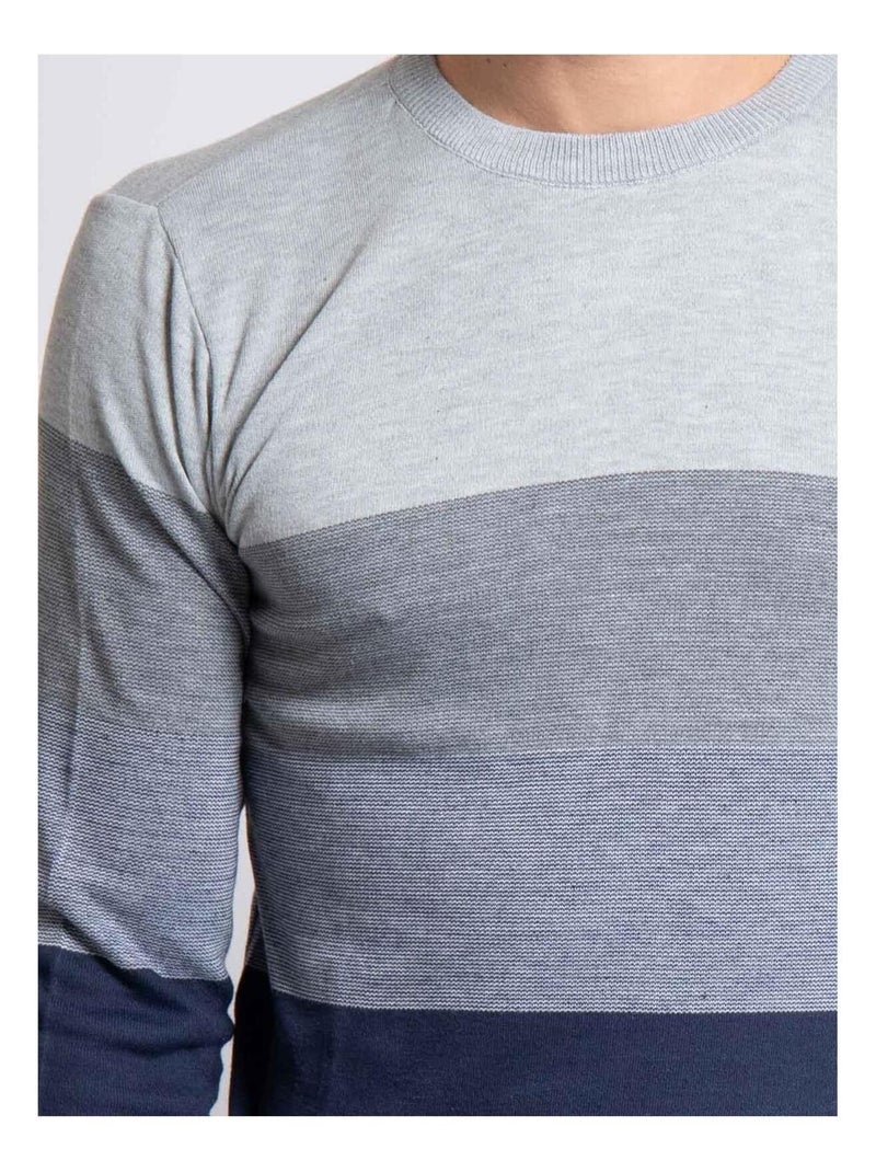 Jersey de cuello redondo LOSANGE Gris - Kiabi