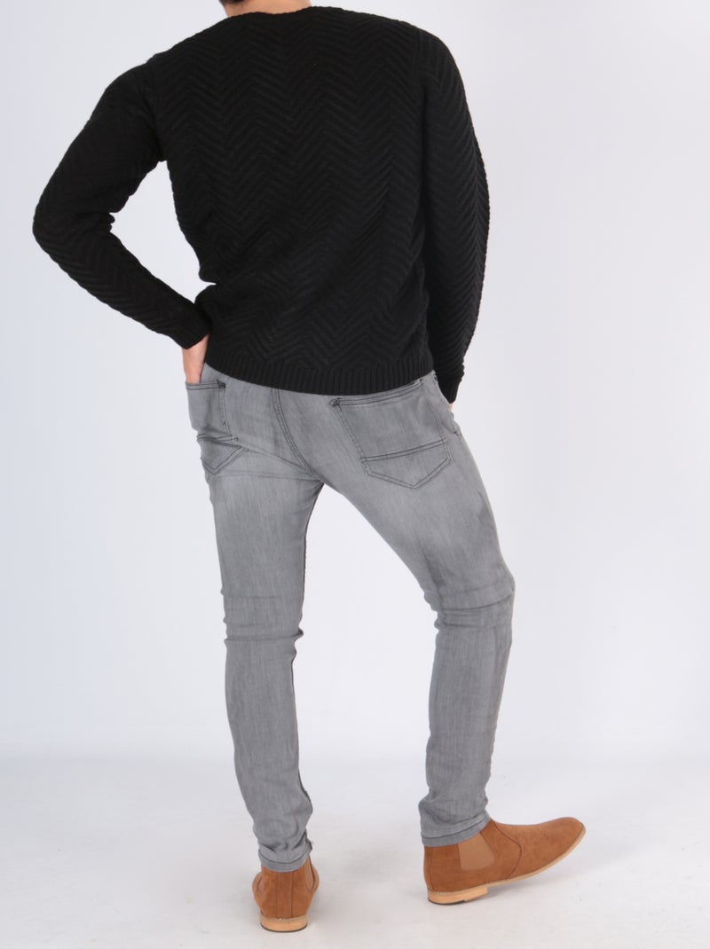 Jersey de cuello redondo Negro - Kiabi