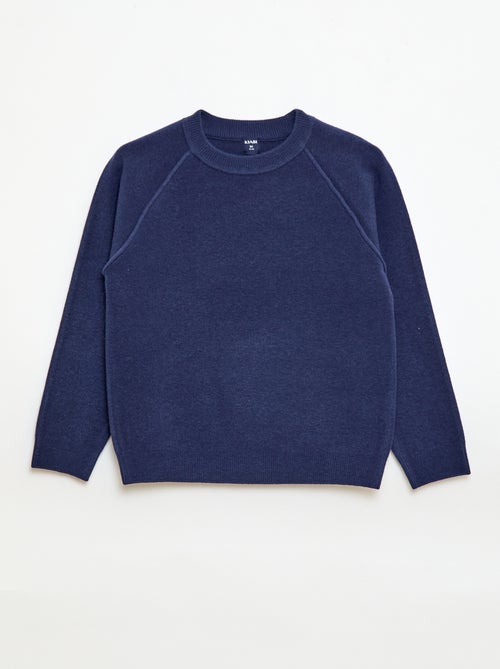 Jersey de cuello redondo tacto suave - Kiabi