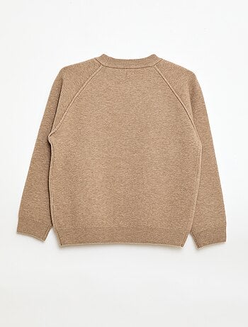 Jersey de cuello redondo tacto suave