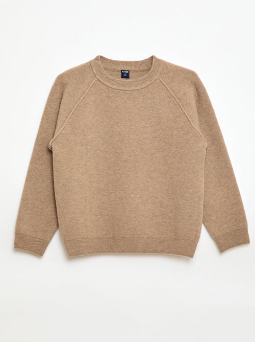 Jersey de cuello redondo tacto suave - Kiabi