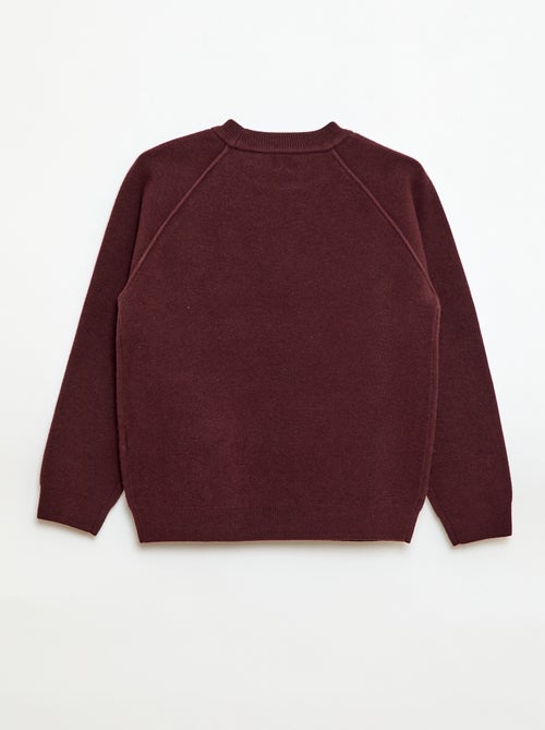 Jersey de cuello redondo tacto suave - Kiabi